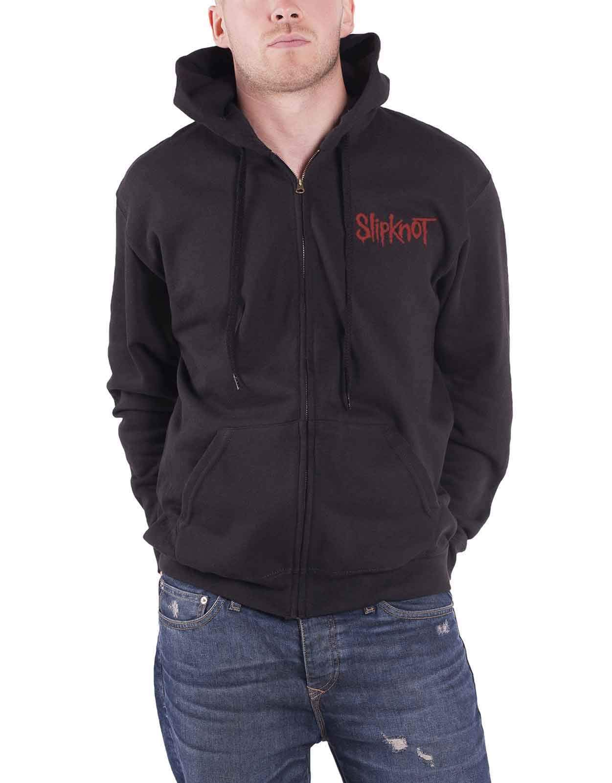 Official SLIPKNOT Hoody Hoodie SKULL TEETH Zip Logo M