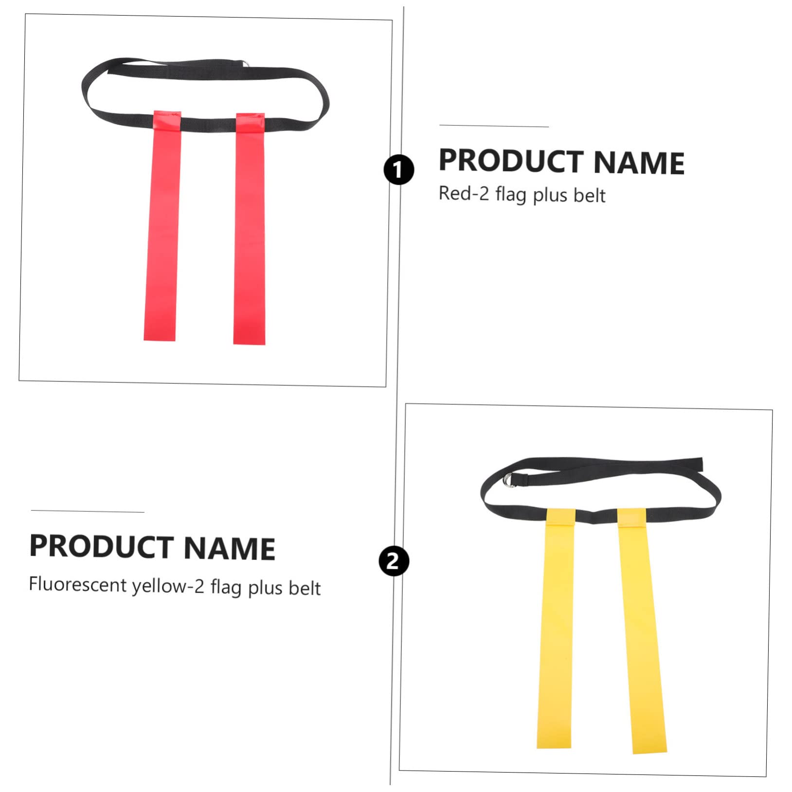 KOMBIUDA 2pcs Flag Football Belts Sets Boys and Girls Football Waist Belt Flags for Training