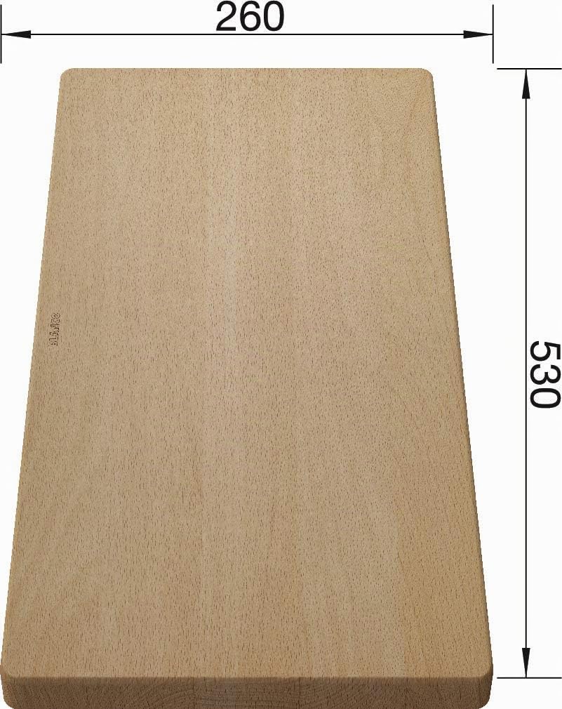 BLANCO 218313 Tabla de cortar de madera de haya maciza, a juego con el fregadero, accesorios para el fregadero, madera de haya, 546 x 266 x 34 mm