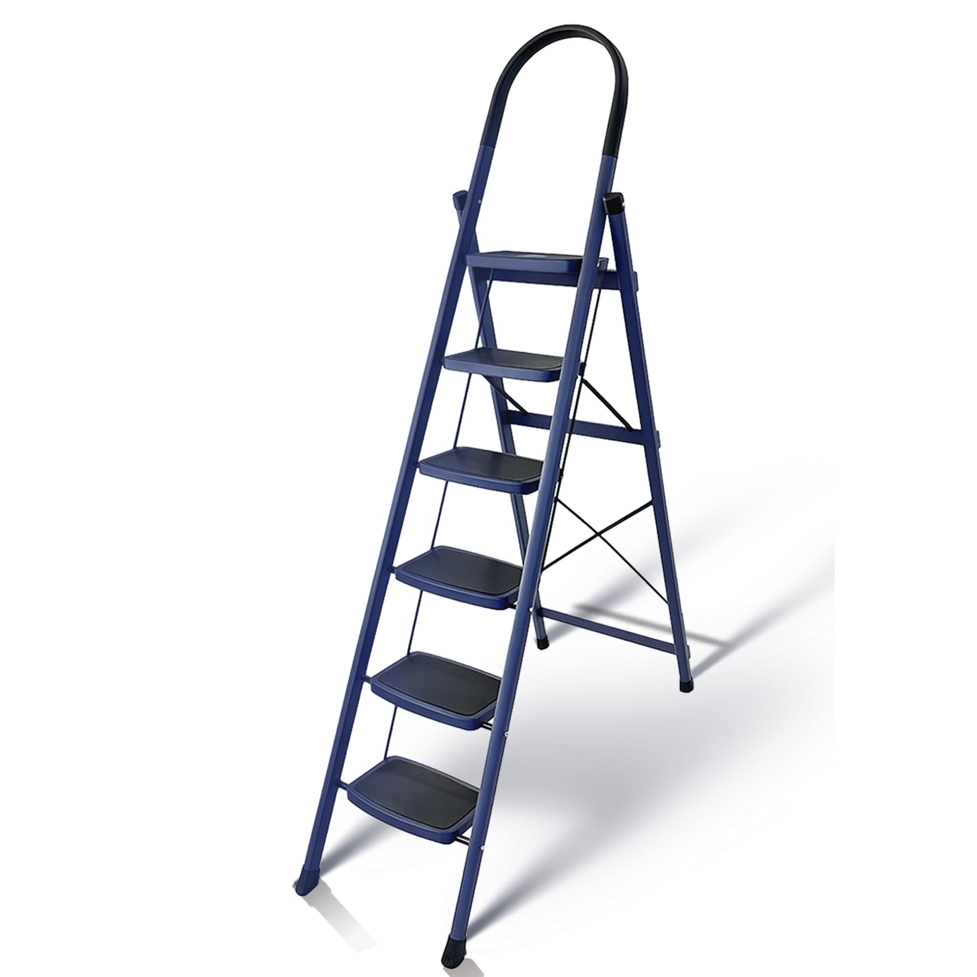 HOUZA Steel Ladder for Home 7 Steps Foldable with Anti-Skid Wide Steps (30cm x 20cm) | 7 Step Ladder for Home Use with D-Shape Rods | Secure Lock | 150 Kg Capacity Folding Ladder | 5 Year Warranty — Amazon image 12