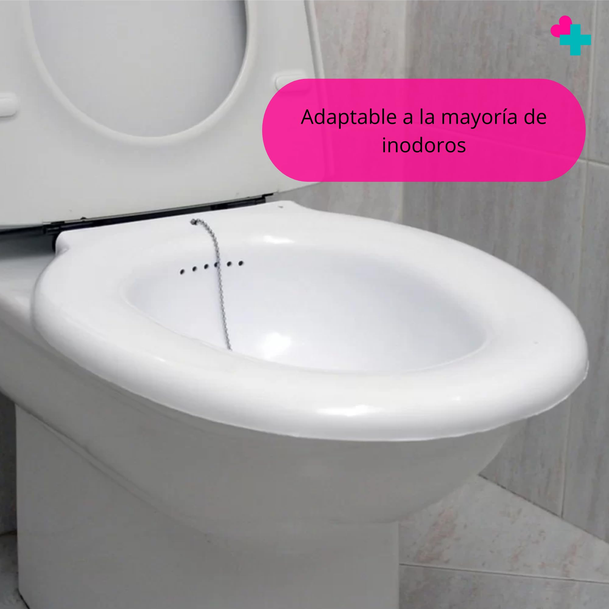 Bidet Portátil para WC 3,5 Litros | Adaptador Higiénico para Inodoro con Tapón de Vaciado | Bidet Sanitario Universal para Adultos, Mayores, Embarazo, Postparto y Movilidad Reducida