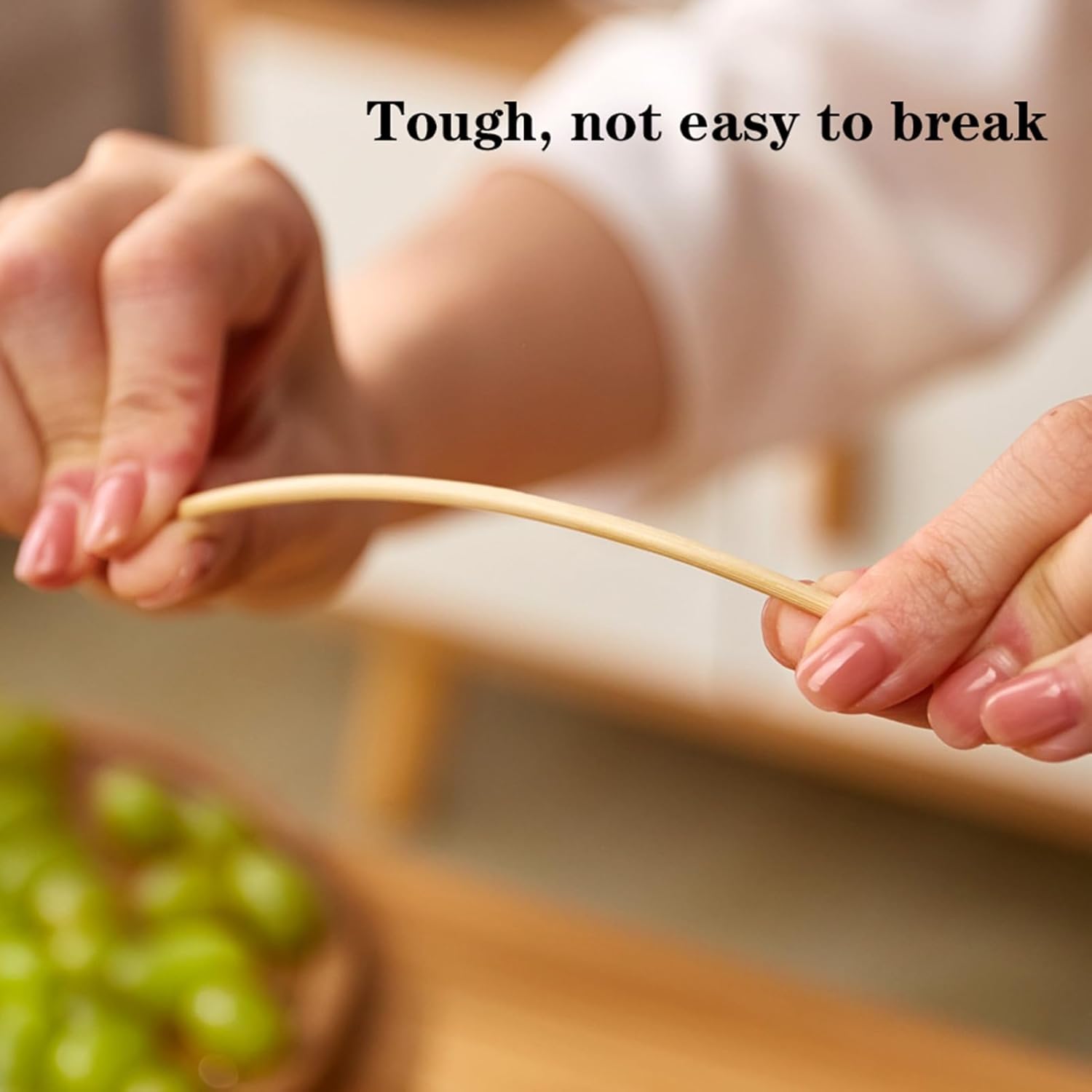 Bamboo Kabob Skewers, 15cm Skewer Stick, Grilling Skewers, Burr-Free, not Easy to Break, for Barbecue, Fruit, Sandwiches, 500 pcs