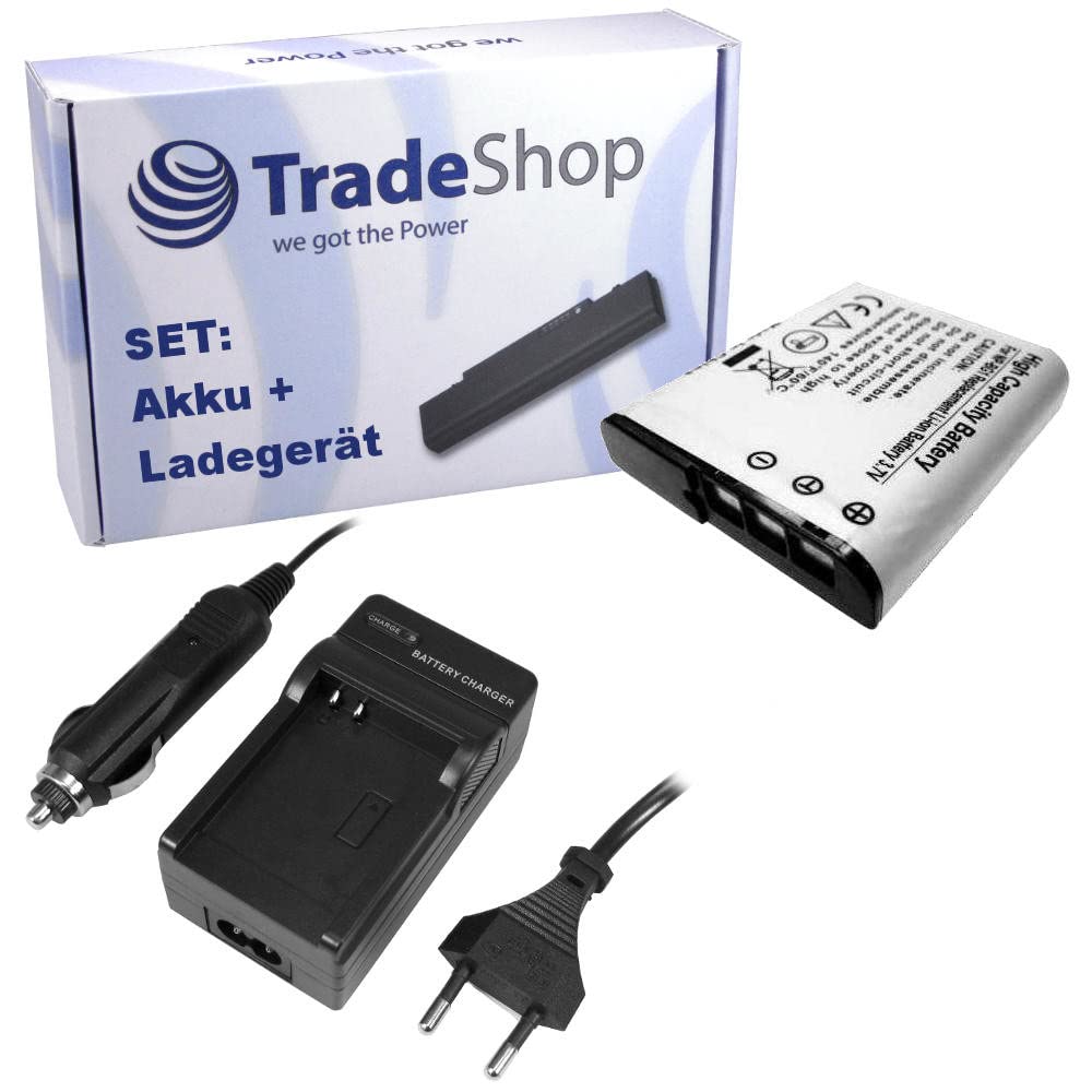 Set offerta: 2 batterie agli ioni di litio per fotocamera + caricabatteria con adattatore da auto per Sony Cybershot DSC-TX100 DSC-TX100 V DSC-TX55 DSC-TX20 DSC-TX30 DSC-T99