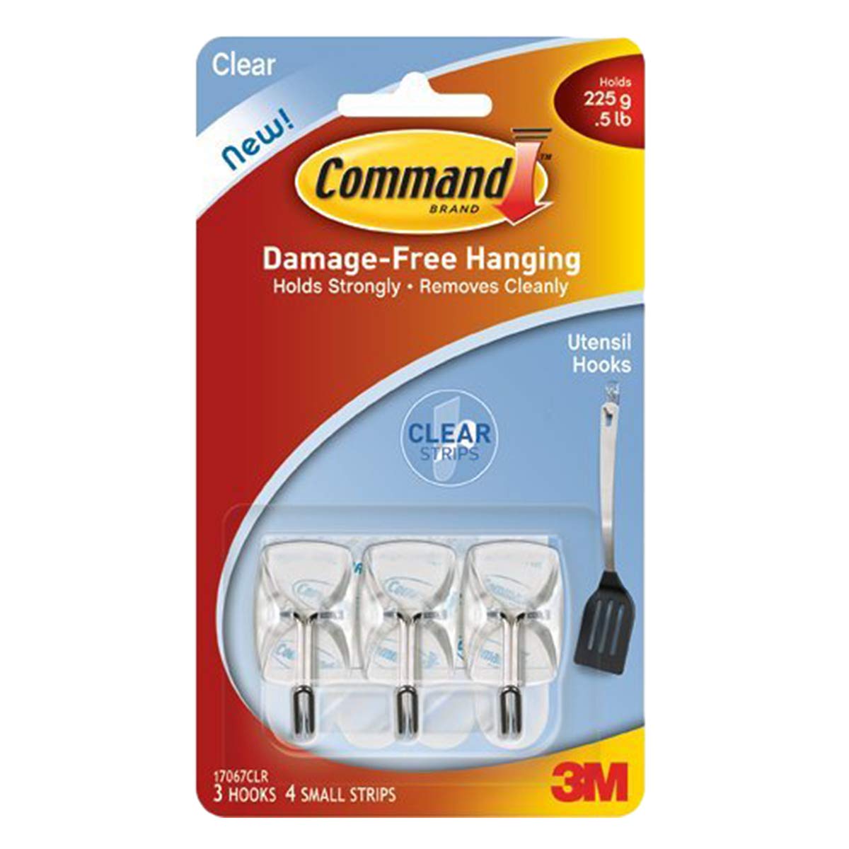 Command Plastic Small Wire Hooks Pack Of 3, Clear