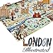 Jigsaw Puzzles 1000 Pieces for Adults - London Illustrated Theme 1000 Piece Puzzle - Adults and Kids Jigsaw Puzzle London Including King Charles III and Queen Elizabeth II - 100% Recycled by bopster