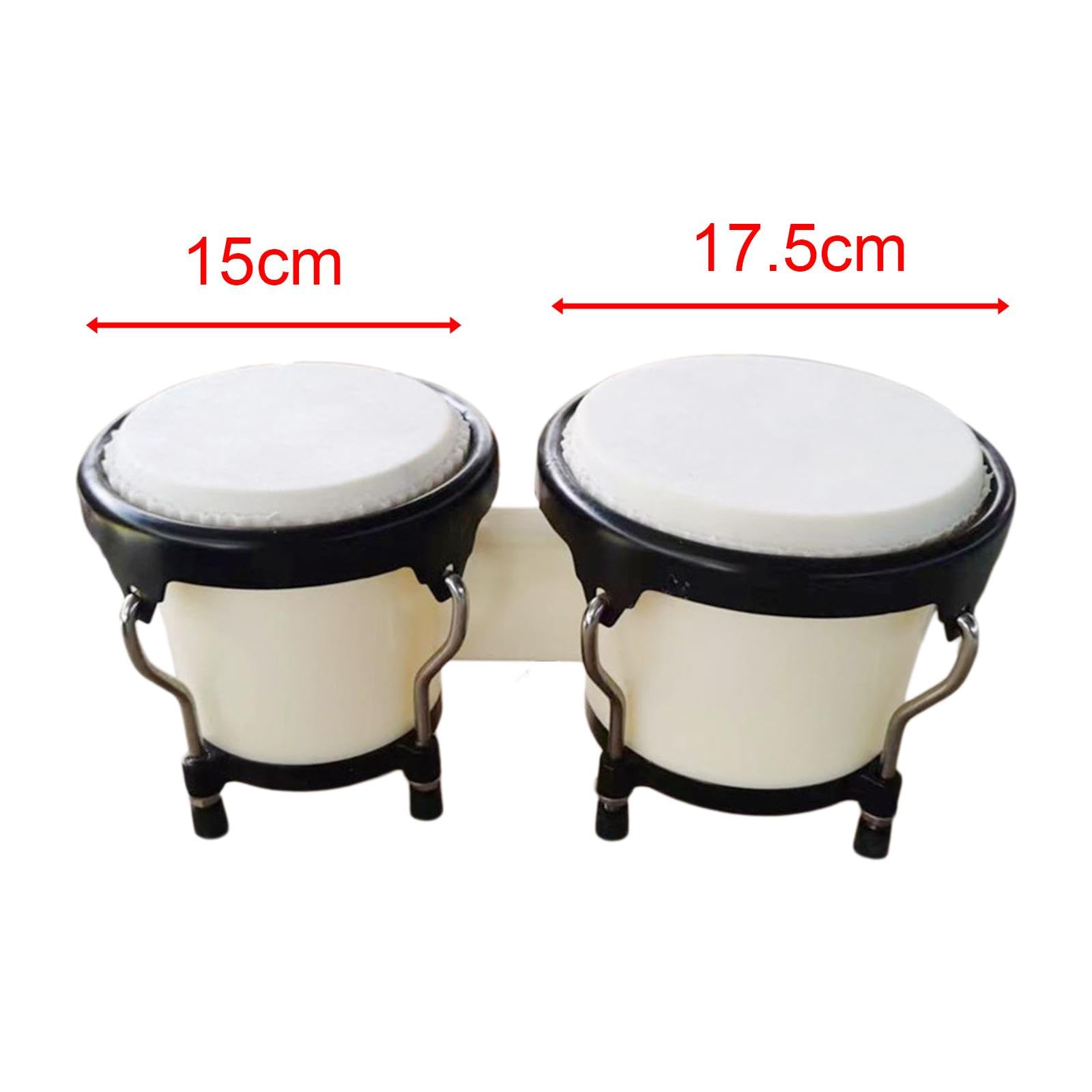 Instruments de Musique de Percussion Accordables, Ensemble de Africains à Main de 6 et 7 Pouces (bongos), Idéal pour Offrir Aux Débutants et, Blanche