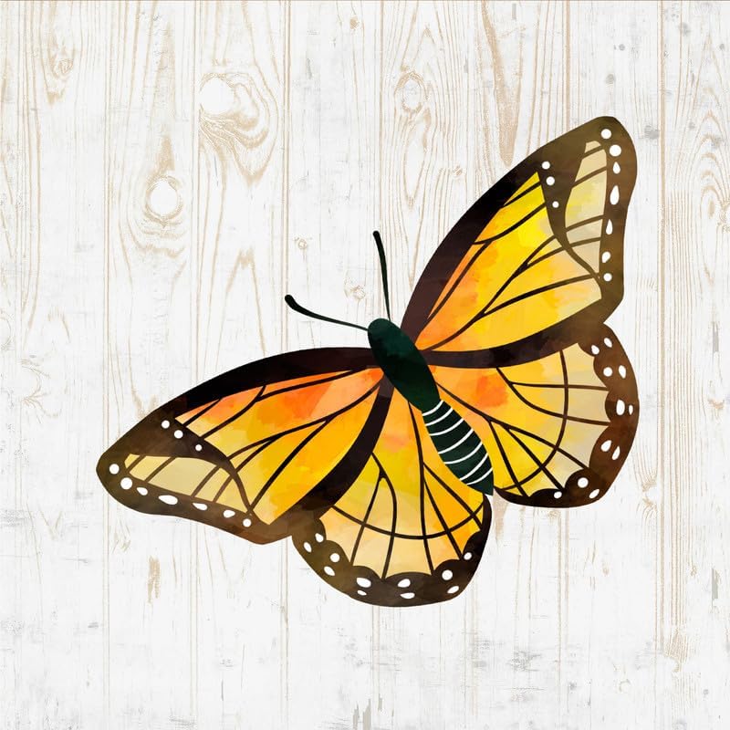 Calcomanías de mariposa para despegar y pegar, calcomanías de vinilo para pared, acuarela monarca colorida, negro, dorado, plata, auto, ventana,