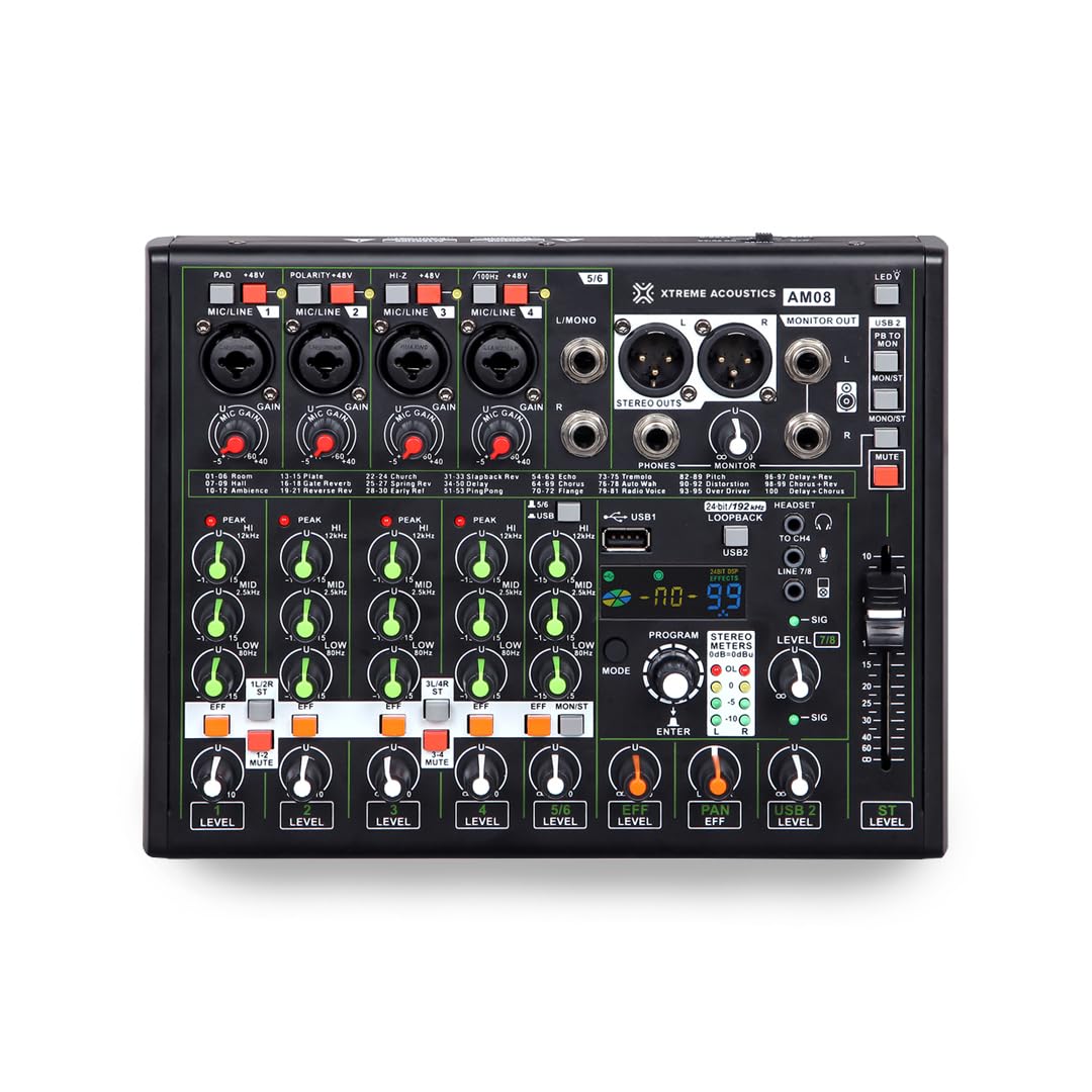 Buy Xtreme Acoustics XAAM08 Professional 8 Channel Audio Mixer