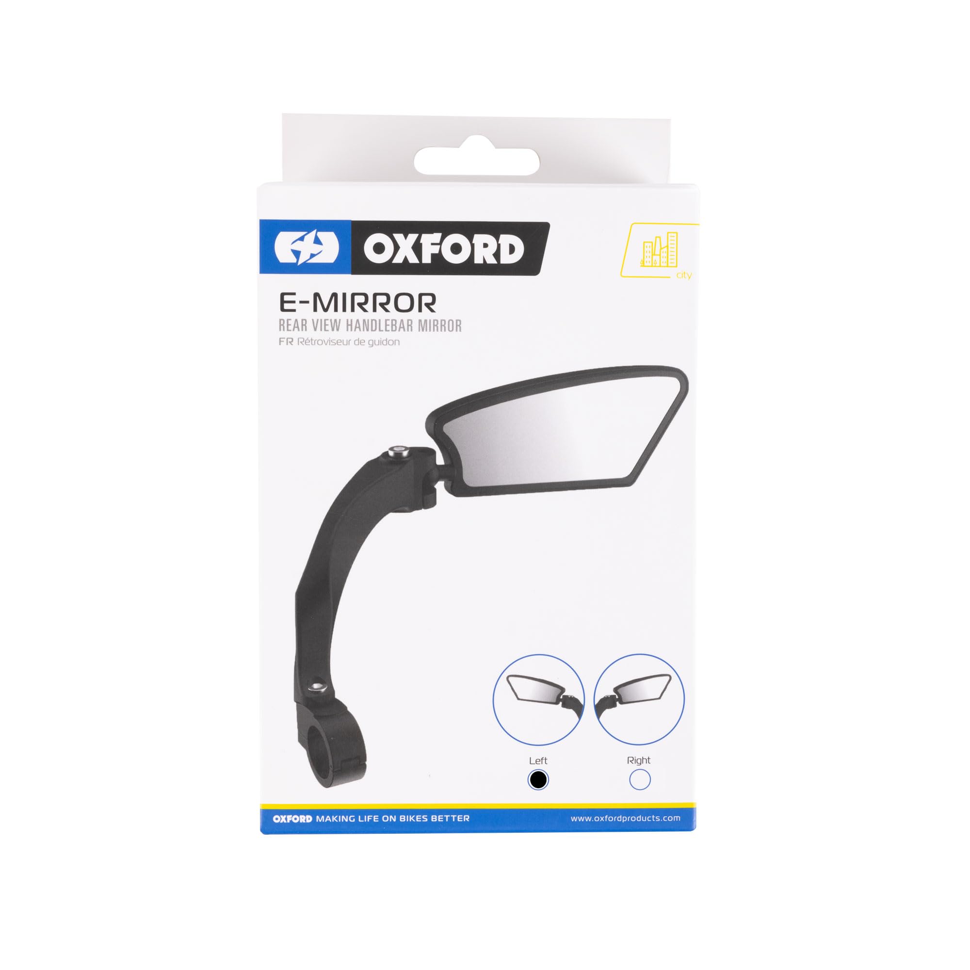 Oxford E-Mirror Adjustable E-Bike Mirror, Left. Electric Bike Mirror, Black - Image 3