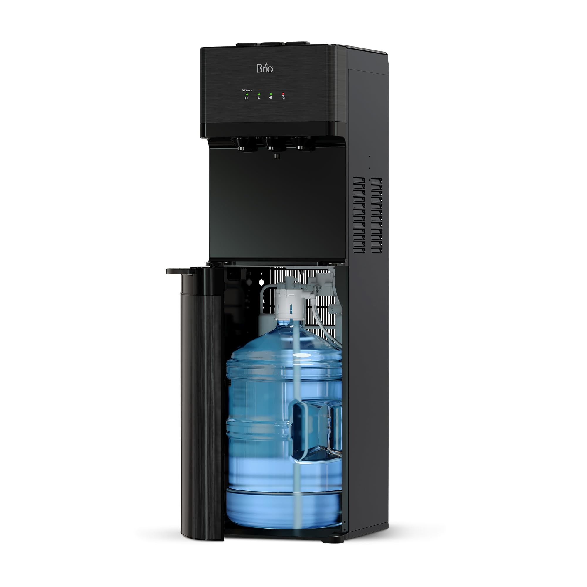 Brio 520 Series No Line Bottom-Loading Water Cooler with Built-in 2 Stage Water Filter Black