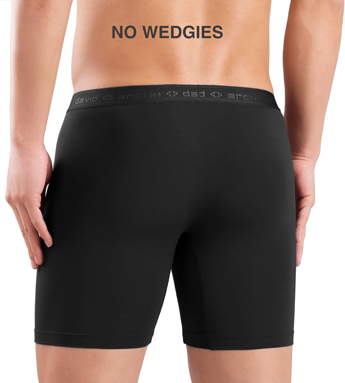 DAVID ARCHY Men's Underwear Boxer Briefs with Fly, Dual Pouch Modal Design, Support Fit, Multipack - Image 2