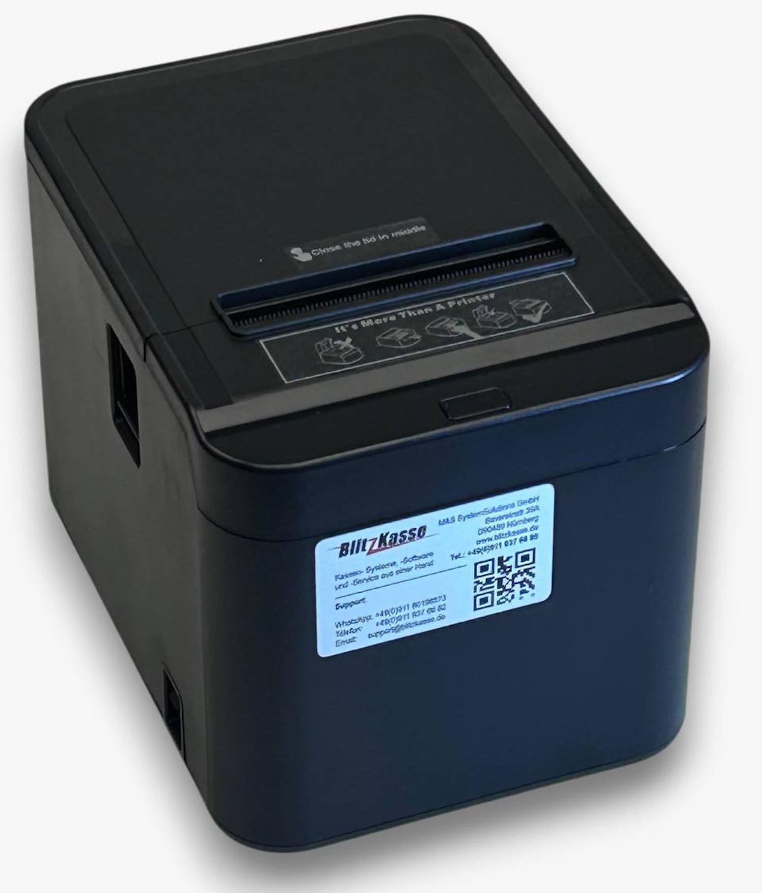 BlitzBD80 80mm Thermobondrucker für Kassensysteme mit Auto-Cutter – Bondrucker mit USB, LAN und Kassenschubladen-Anschluss, ESC/POS Kompatibel, für Laden, Kiosk, Imbiss und Gastronomie