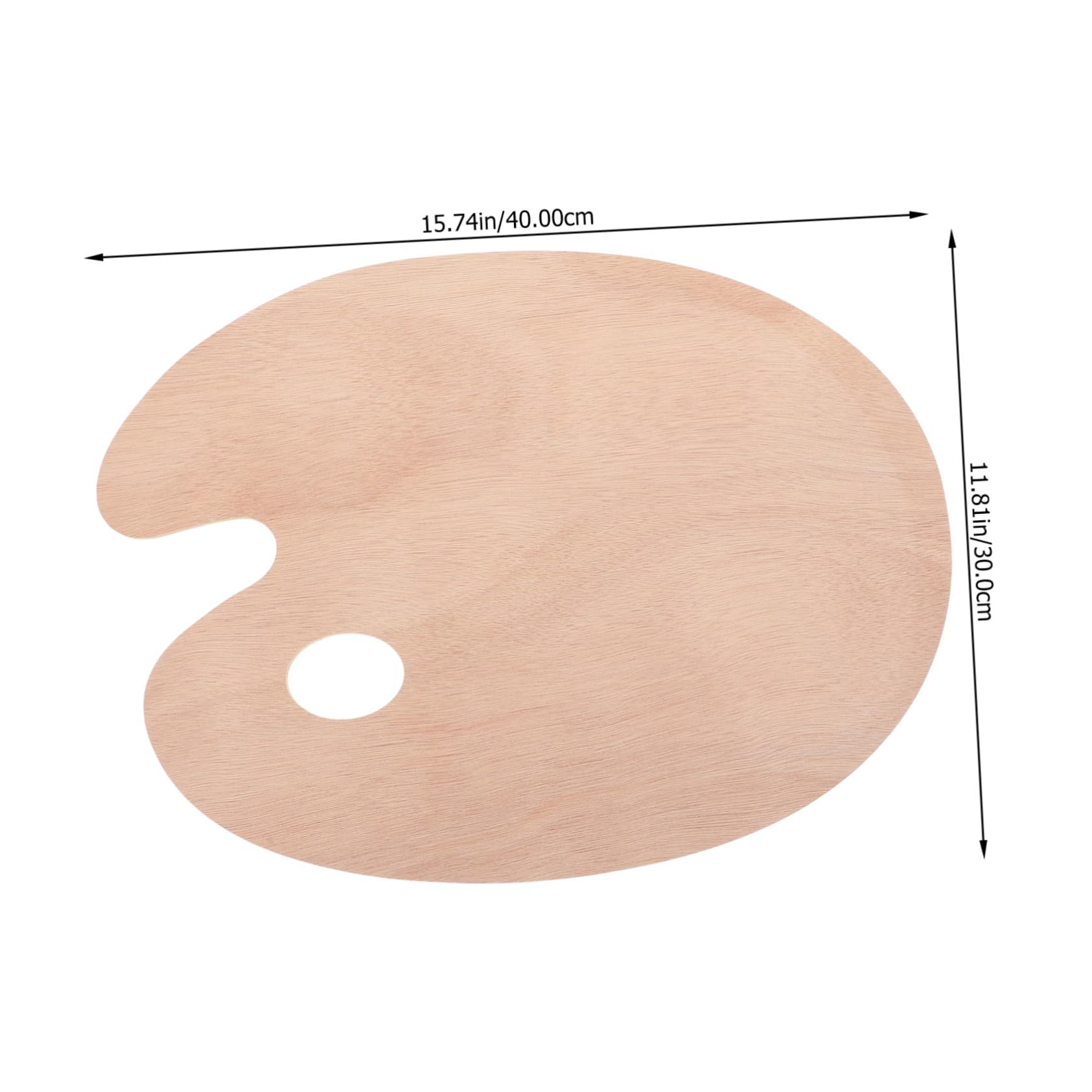 ERINGOGO Wooden Oil Painting Palette Thick Larch Wood Mixing Tray for Artists Beginners