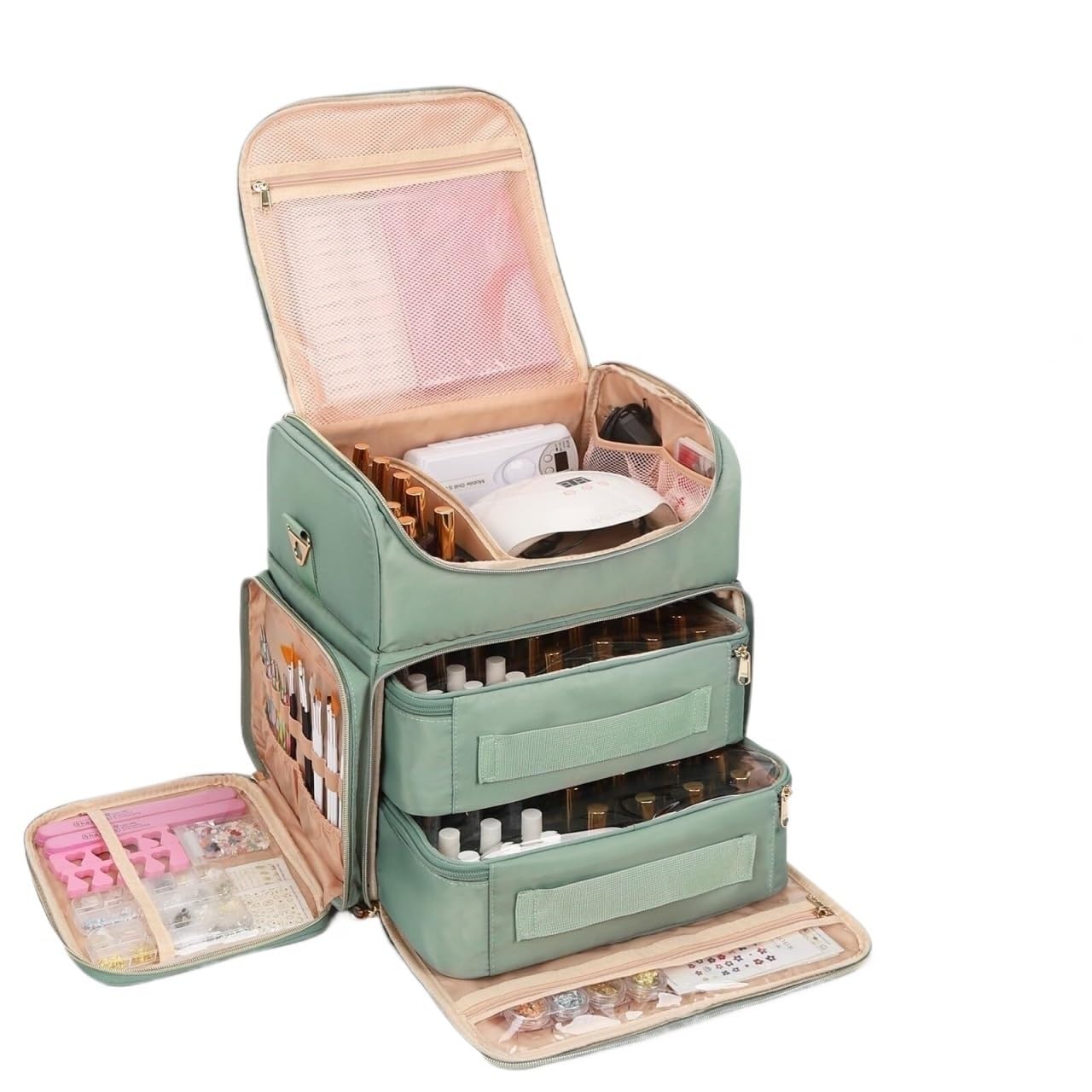 BIOMICE Organizer Nail Polish Organizer Case Supplies Storage Carrying Bag Portable Nail Polish