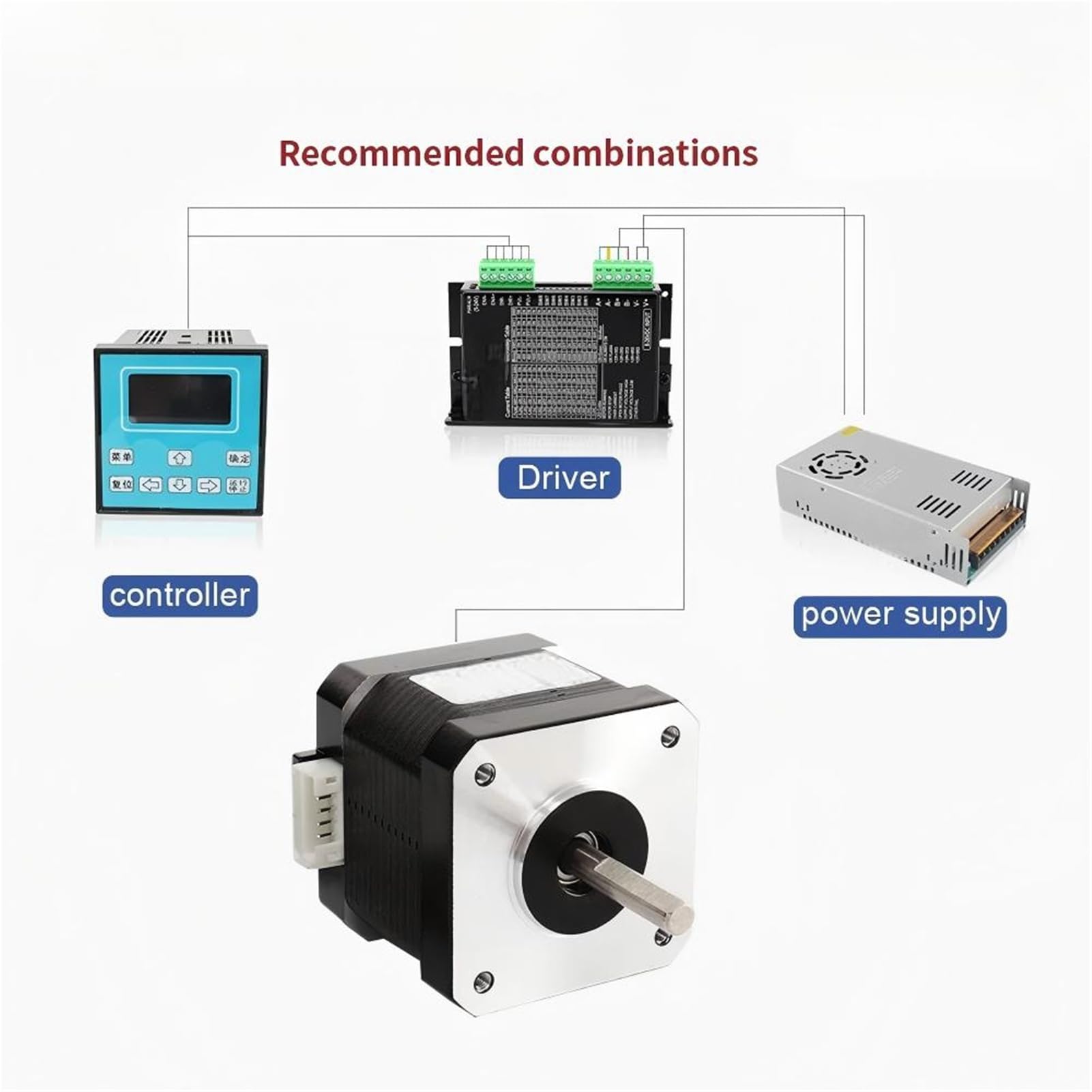 NEMA17 Schrittmotor 12V/24V 1,5A Zweiphasen-Vierdraht-3D-Druckzubehörmotor cnc