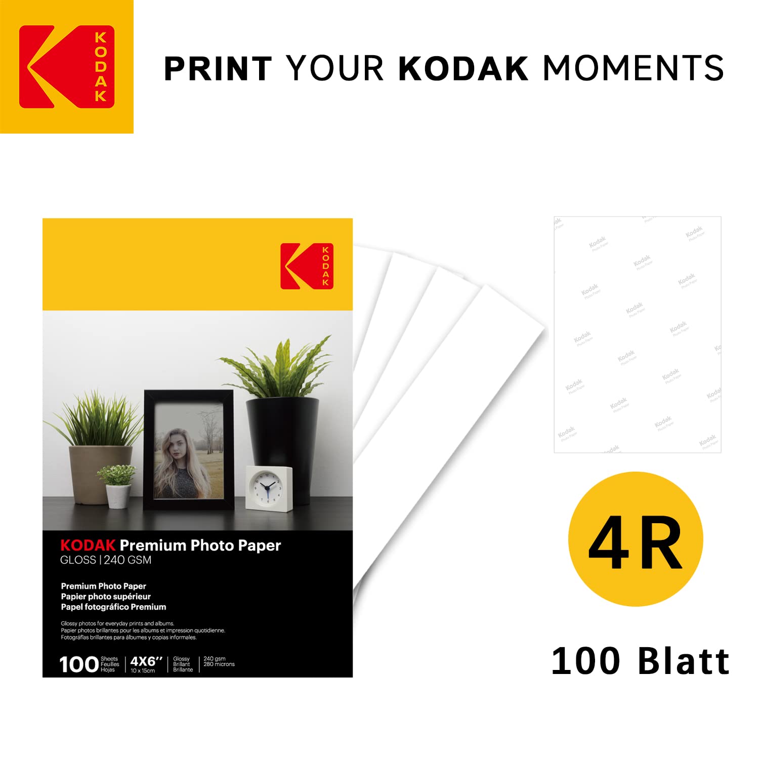 Carta Fotografica KODAK Ultra Lucida A4 - 20 Fogli Per Stampanti A Getto D'Inchiostro