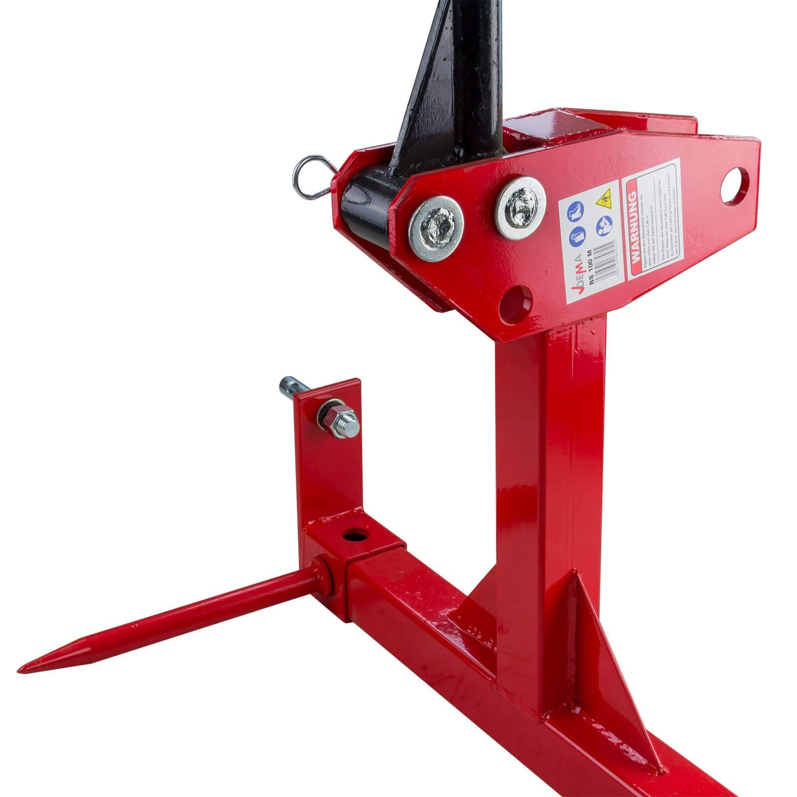 DEMA Ballenspieß 100 cm, Ballengabel, Ballenzinken, Ballenzinken für Traktor & Schlepper, Frontladerzinken, Frontladergabel, robust, Landwirtschaft, Profi