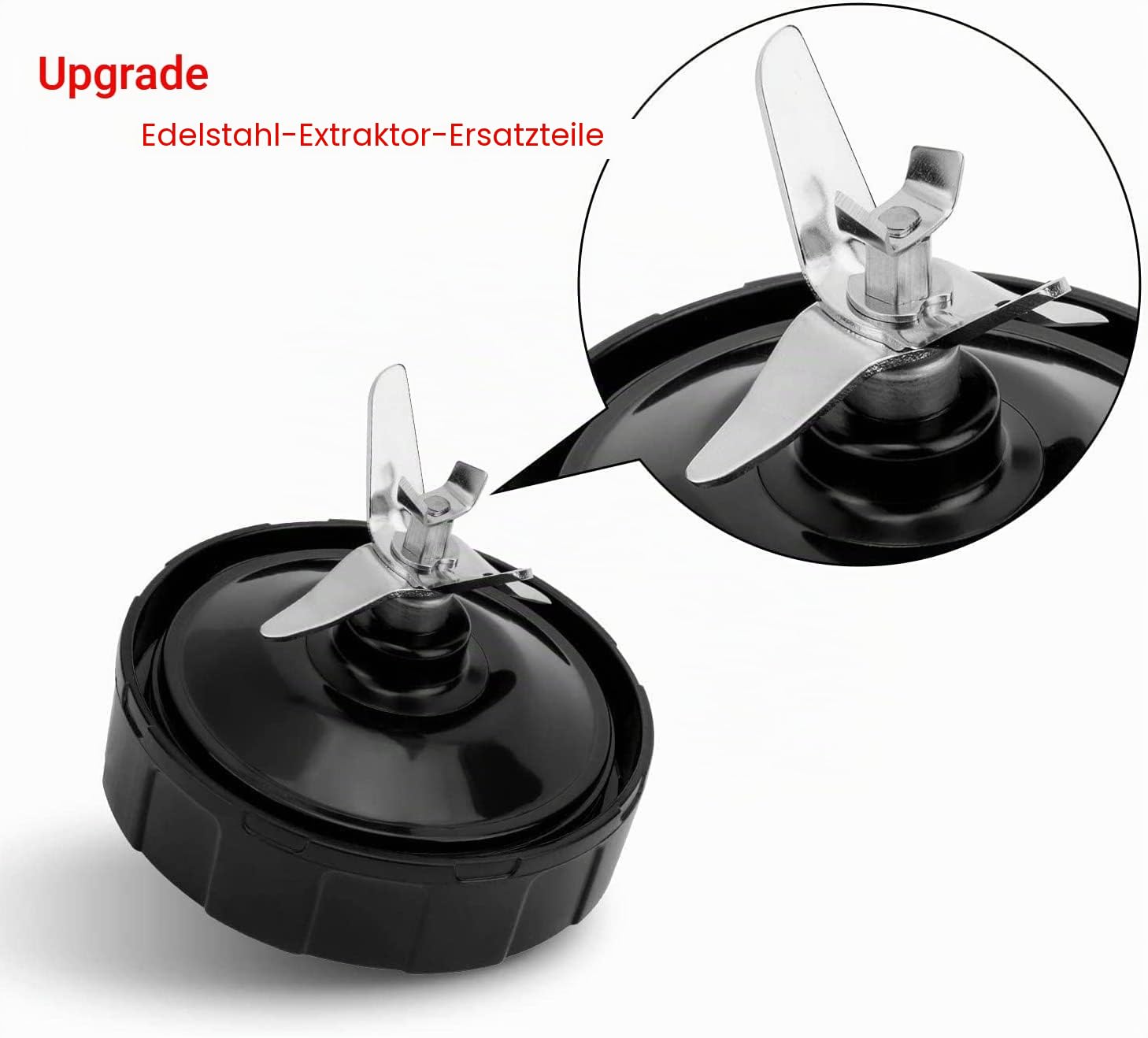 für Mixer Blade Ersatz 7 Flossen für Ninja Pro Extractor Blade Kompatibel mit Nutri Ninja Auto iQ BL480 BL481 BL482-30 BL487 BL492 mit Silikongummidichtungen Dichtring Mixer Aufsatz