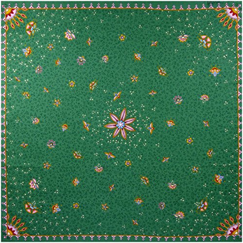 Foulard vert carré lune de miel 60x60 accessoire mode femme