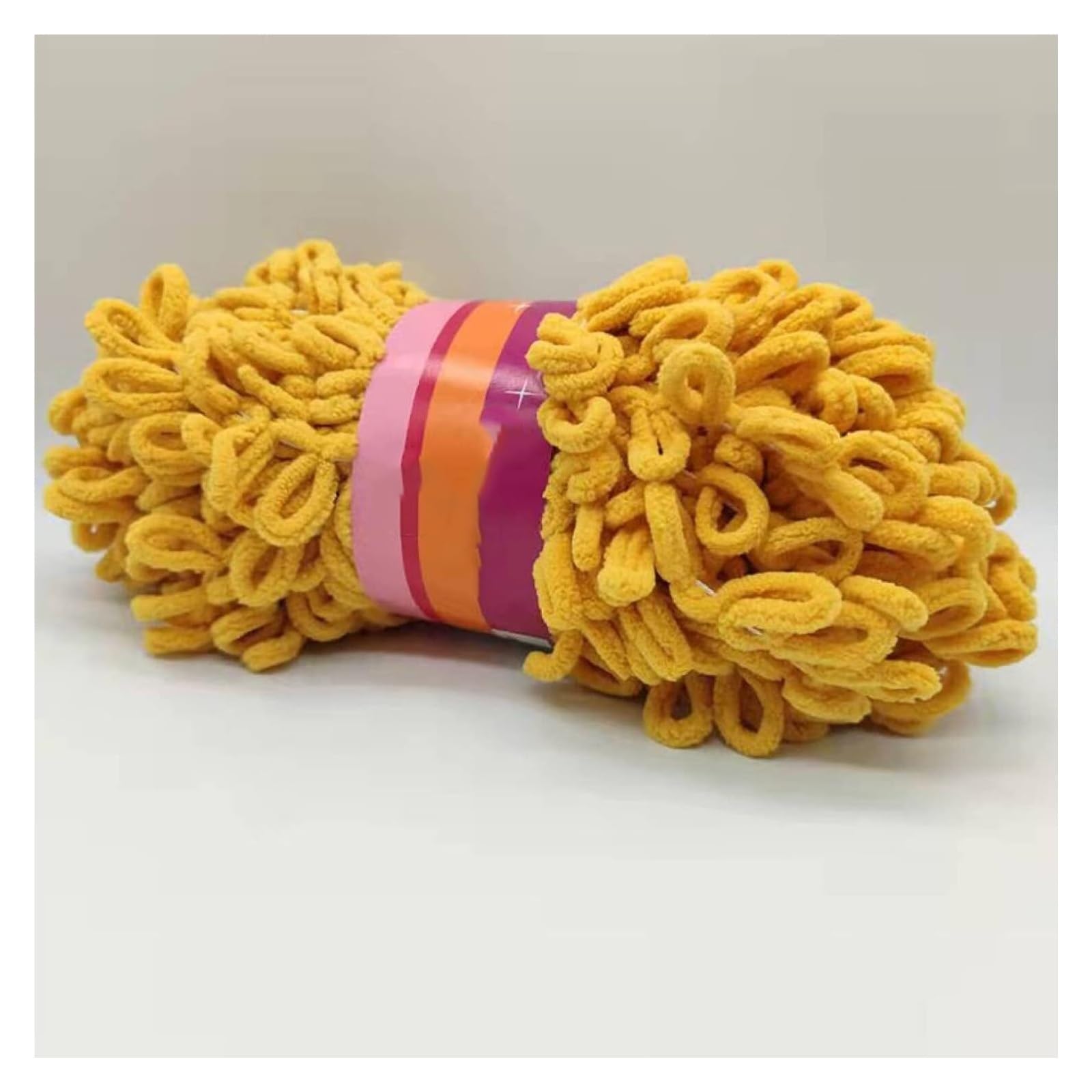 Przędza, zabawa, pierścień, przędza, Włóczka Finger Loops do robienia na drutach i szydełkowania, opakowanie 5 sztuk, 100 g, wielokolorowy poliester(15)