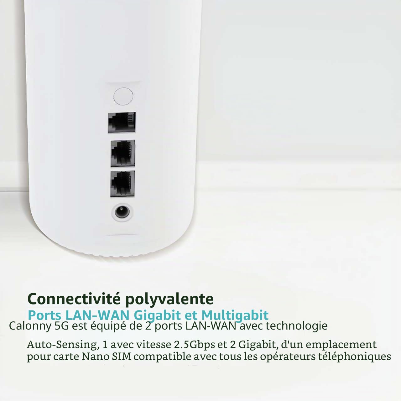 Routeur 5G avec SIM UDX710 WIFI6, 2 Ports, WAN/LAN, 5G, NR, TDD, Max 2,6 Gbit/s DL/650 Mbit/s, Modem UL Double Bande 2,4 GHz, 5,0 GHz, 802.11 a/b/g/n/AC/AX