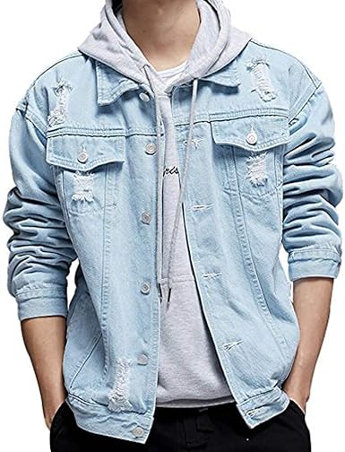 Distressed Ripped Denim Jacket 
