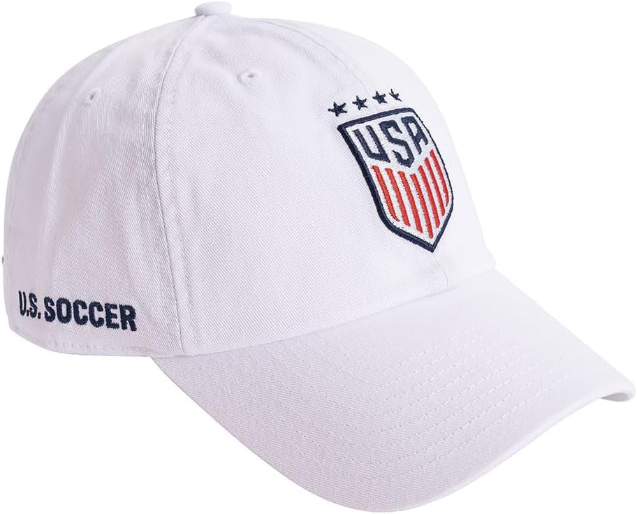 Desert Cactus US Soccer Baseball Hat USWNT United States Women's National Team Brimmed Embroidered Hats Cap Adjustable Cloth Strap Adult (USA Soccer- Style D1, White)