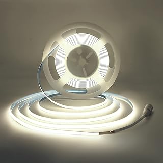 COB LED Strip Light 24V White 4000K 5m, Arote...,