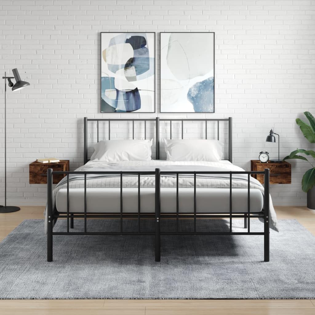 Comodino sospeso in legno con vano portaoggetti, montaggio a parete per camera da letto, ripiano decorativo