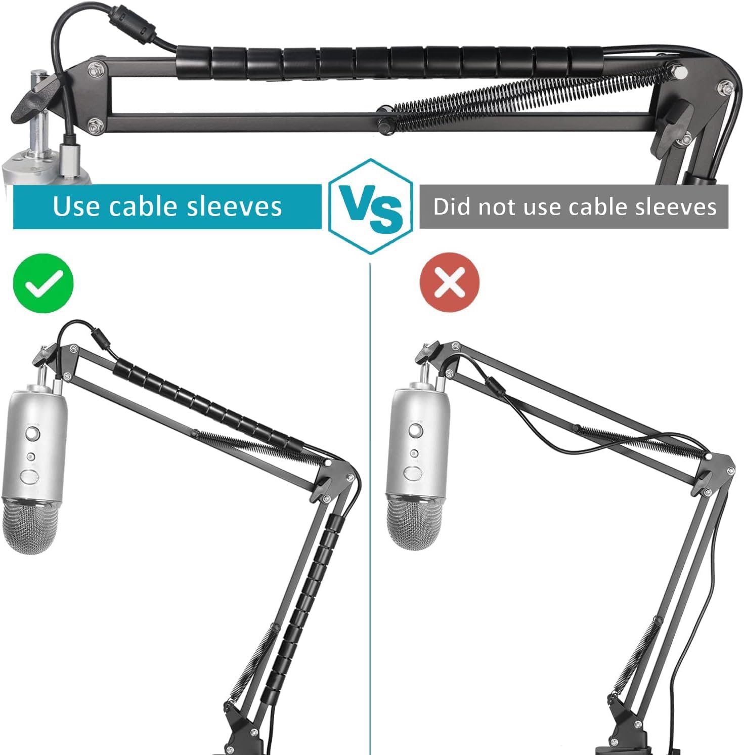 Amazon.com: SUNMON Blue Yeti Microphone Boom Arm Stand with