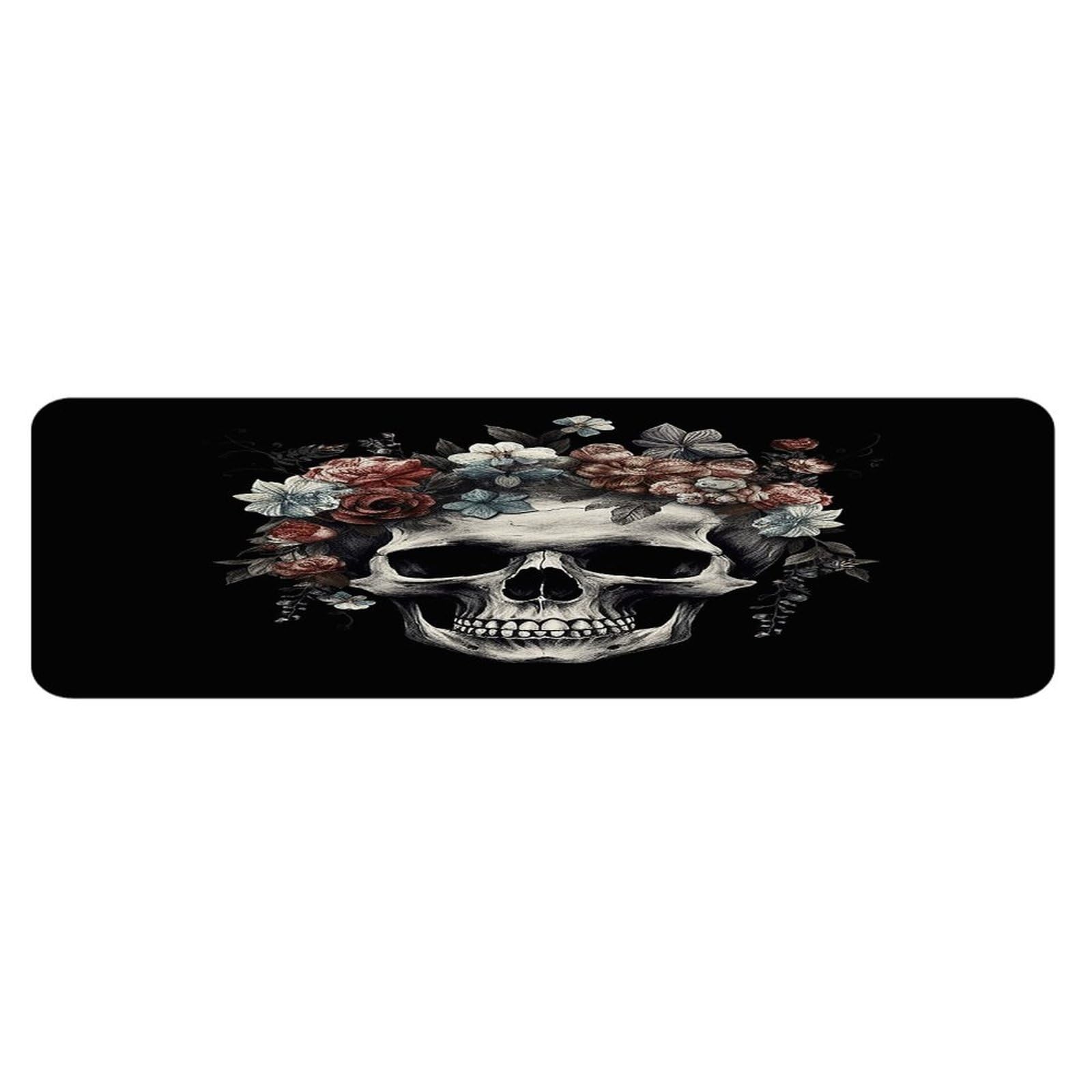 Alfombra de cocina calavera ADFGYERH lavable y antideslizante de 45x152 cm
