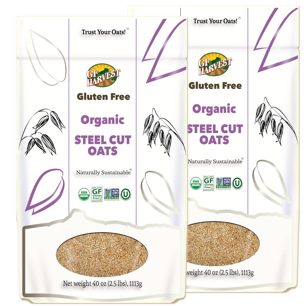Avena en Grano GF Harvest Libre de Gluten y Orgánica, 2.5 lb (Paquete de 2)