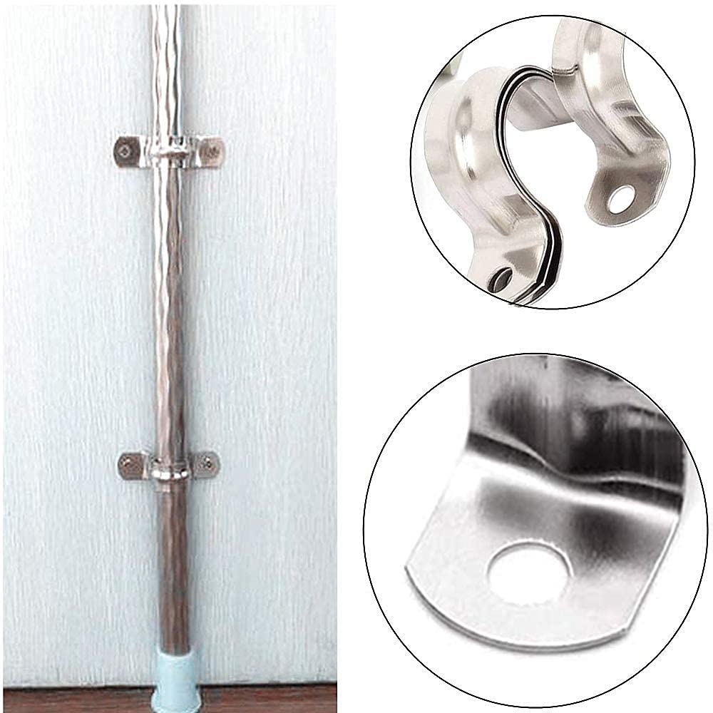 Buisklem, 20 stuks roestvrij stalen buisklemmen slangklemmen U-vormige buisklemmen zadelklem 2 gaten buisslangklemmen voor wand 16 20 25 32 mm