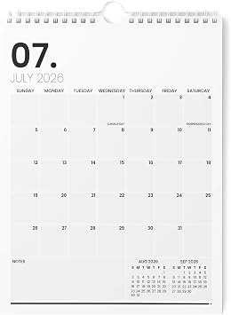 Karto Wall Calendar 2026-2027 8.5x11 in - Minimalist