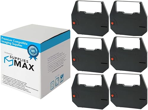 SuppliesMAX Repuesto compatible para Porelon 11473 cintas correctables para máquina de escribir negras (6PK) Reemplazo a Adler Royal 901250