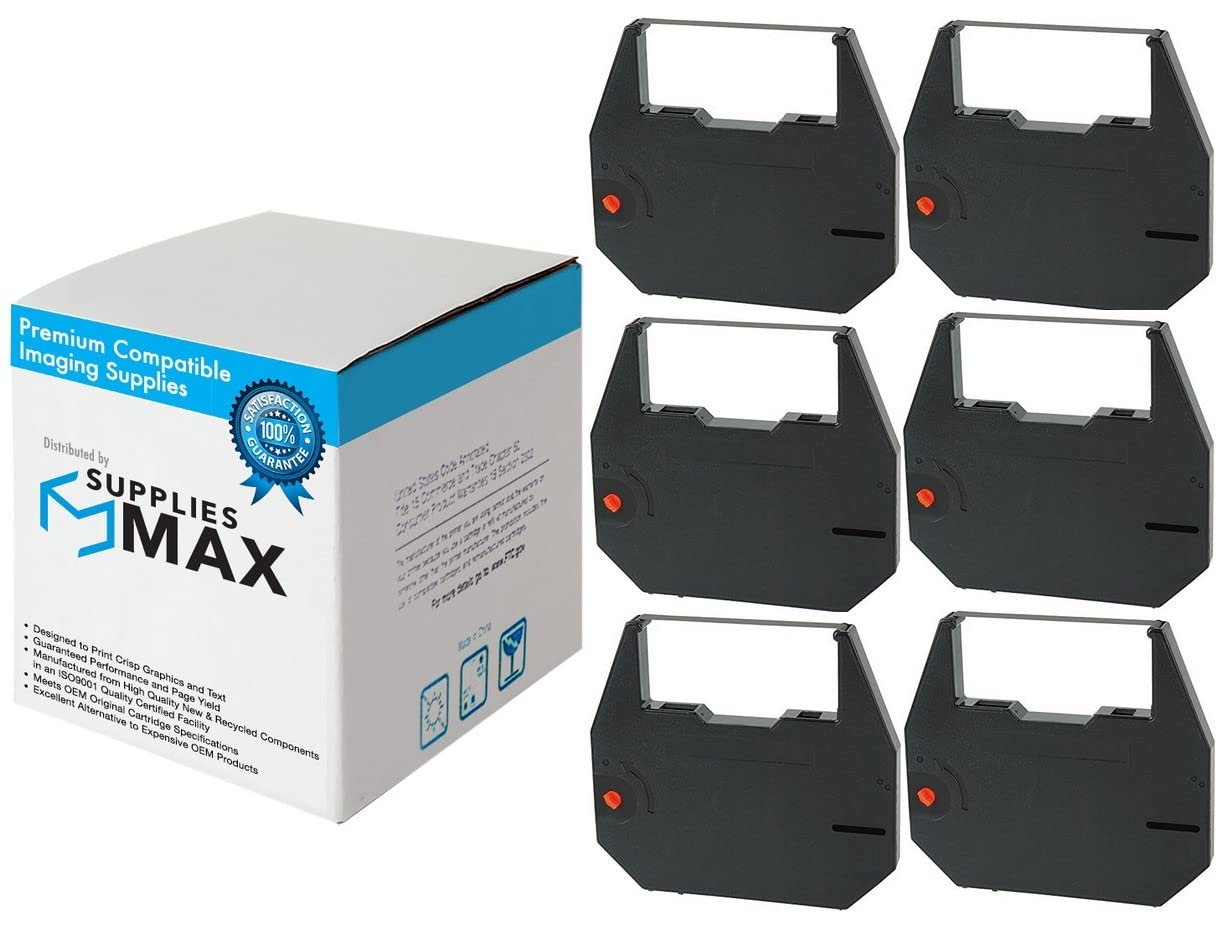 SuppliesMAX Compatible Replacement for Sears SR-1000/SR-2000/SR-3000 Black Typewriter Correctable Ribbons (6/PK) (54299)