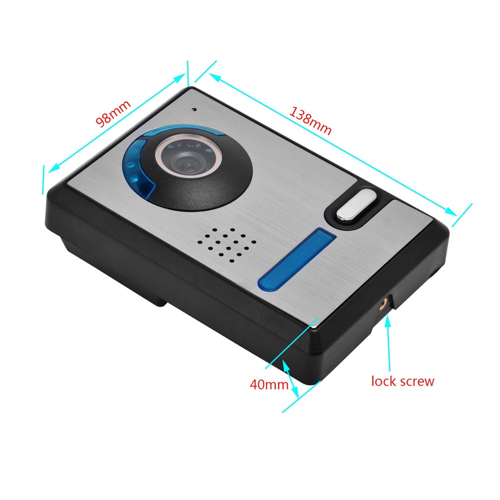Kit De Système D'entrée D'interphone Vidéo De Sécurité Vidéo Sonnette Téléphone Caméra IR Étanche À La Pluie for La Maison Villa Bâtiment Appartement(Size:E KIT)