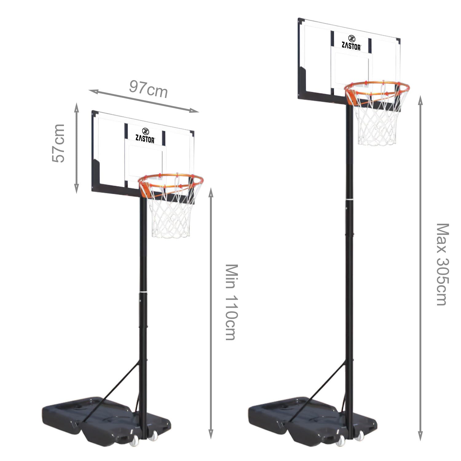 Canasta Baloncesto Trasladable Zastor Admiral