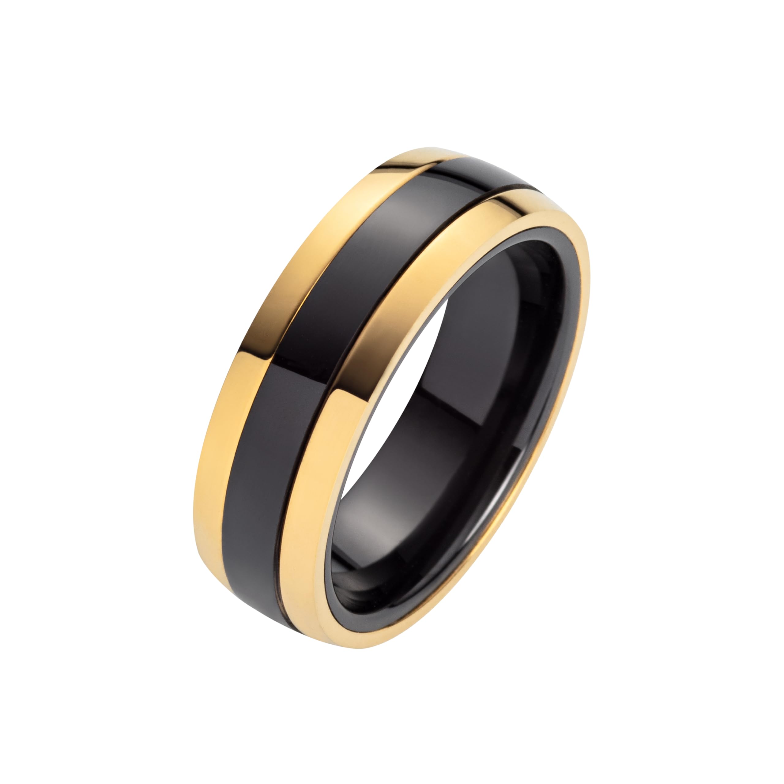 Partnerringe & Eheringe aus Keramik mit Edelstahleinlage – 7 mm Ringpaar für Sie & Ihn – Damenring mit Zirkonia – Trauringe, Hochzeitsringe, Freundschaftsringe bis Größe 74 im Etui | AB3124