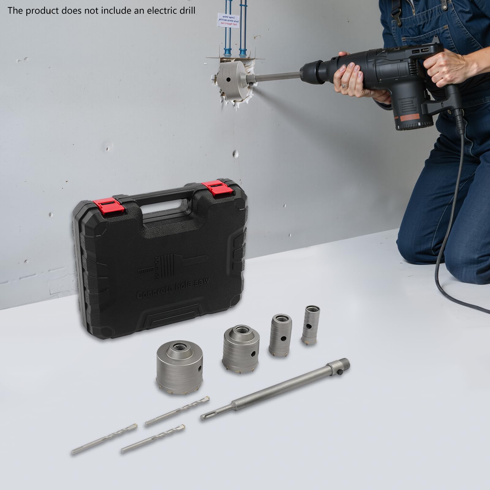 Set 30 40 68 80 100 mm calcestruzzo muratura trapano a secco SDS Plus Max attacco 300 mm acciaio al tungsteno sega a tazza lattina