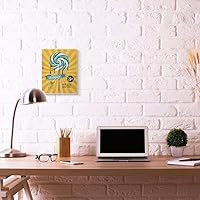 Vista 6 de Stupell Industries Lollipop Vintage Comic Book Amarillo Azul, Diseño por Artista Ester Kay Art, 10 x 0.5 x 15, Placa de pared