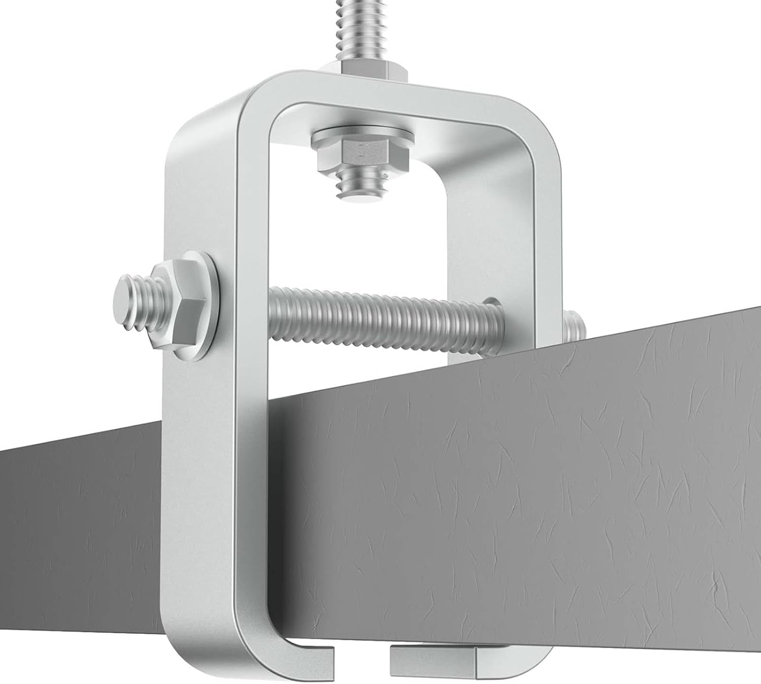 Channel Trolley Track Hanger Bracket for Strut Channel, 1-5/8" Intermediate Support Hanger Bracket for All 1-5/8" Channel Trolley Track (Silver-8 Pack)