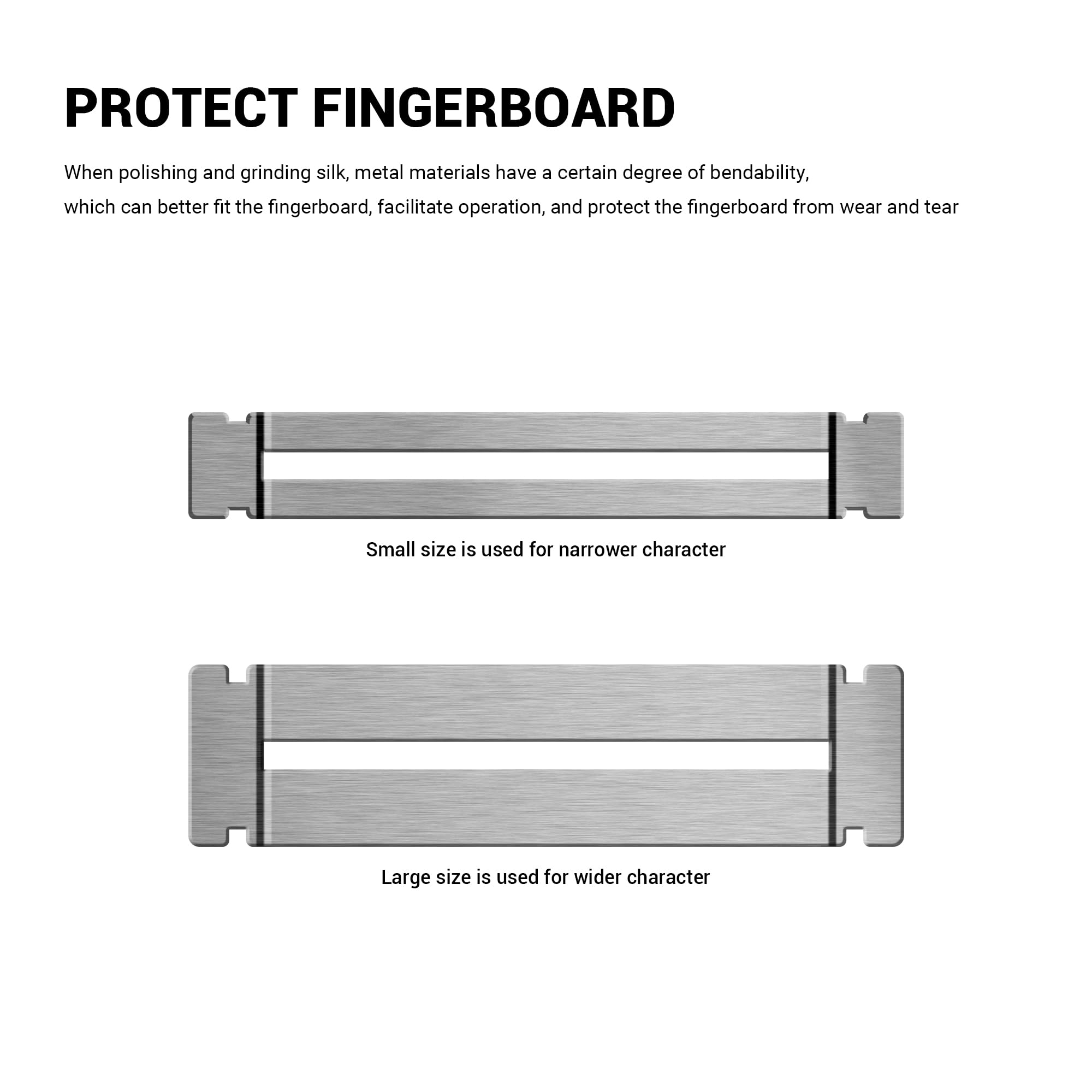 YIMATEECO Guitar Fingerboard Guards Stainless Steel Fingerboard Fretboard Protector Set Guitar Fret Removal and Polishing Tool for G-uitar - Image 3