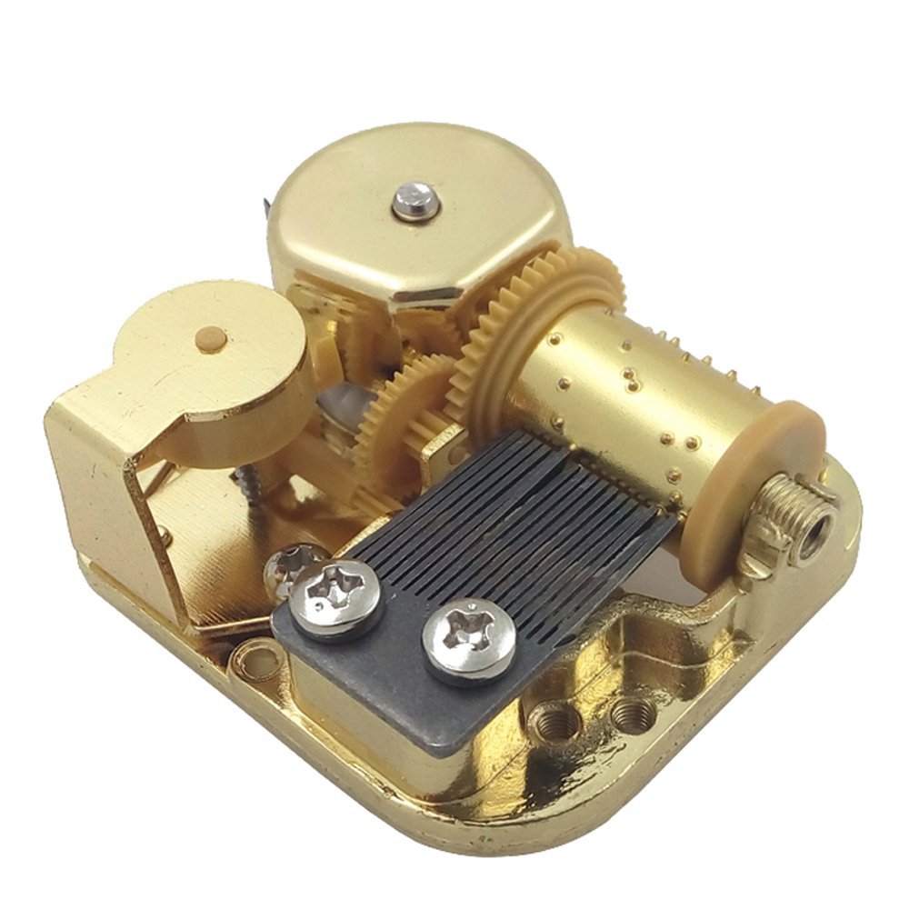 18 Note Windup Gold Plating Clockwork Mechanism DIY Music Box Movement (Elfen Lied)