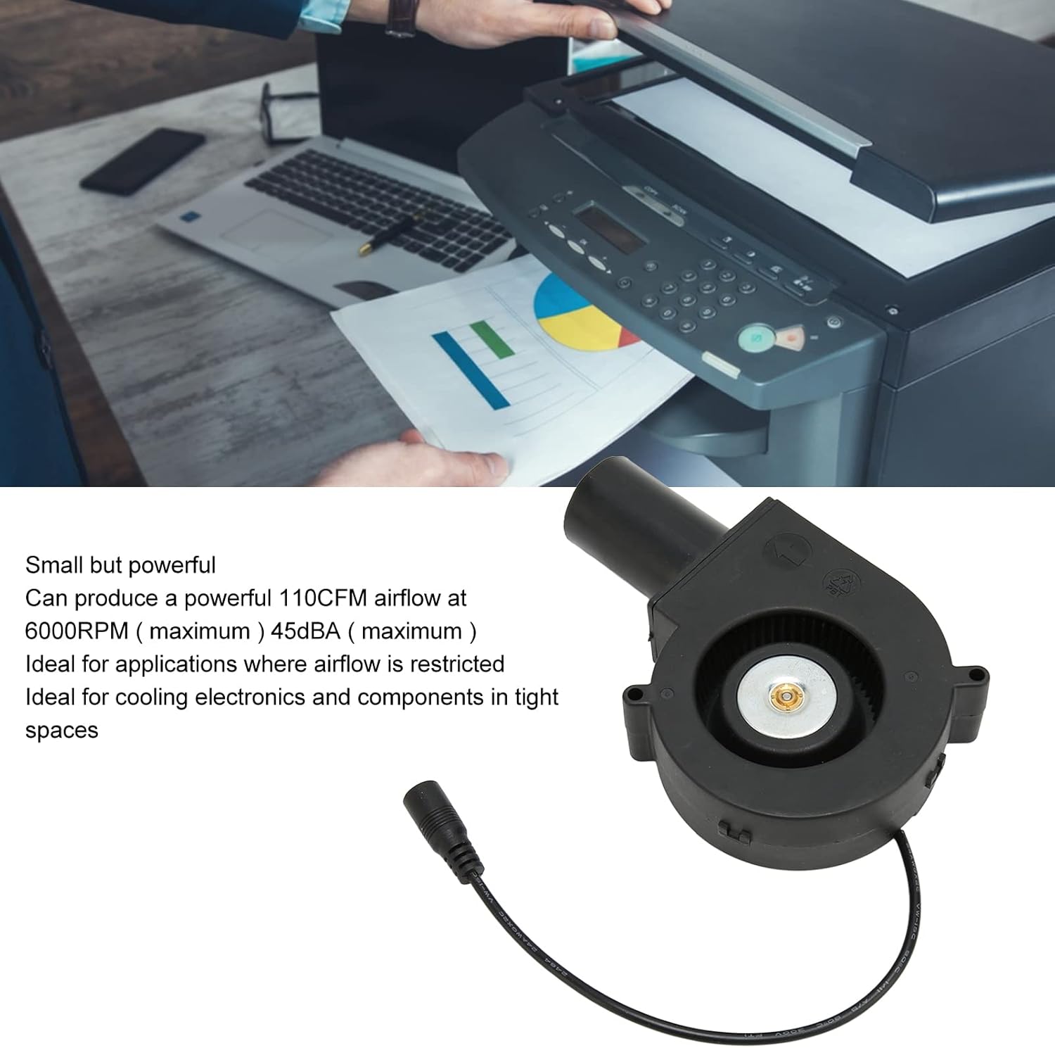 120mm Small Blower Fan, AC 110V 220V DC 12V Powered Fan, with Speed Controller, for Receiver DVR Modem AV Cabinet Cooling