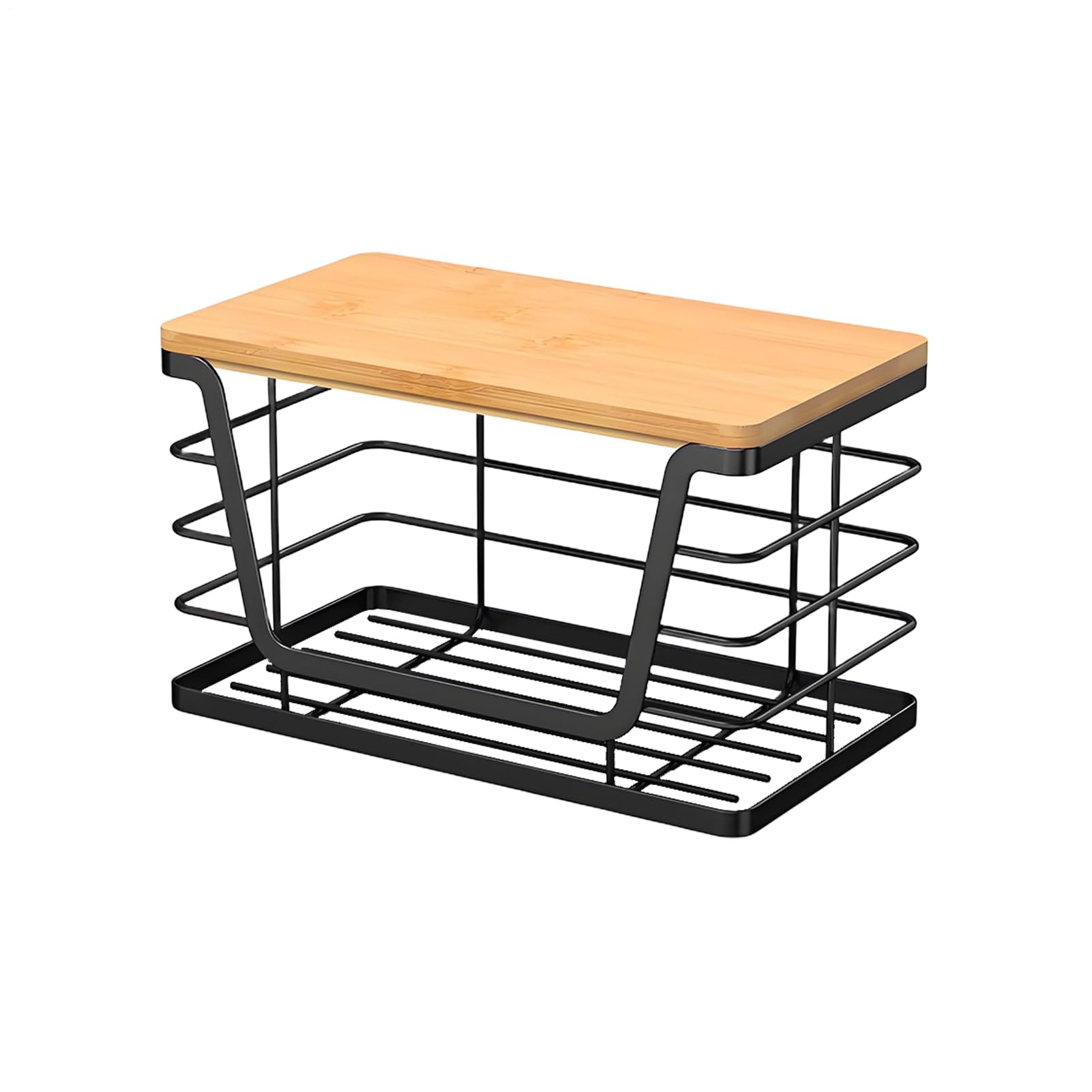 Dispensador De Bolsas De Basura Organizador de Tapa de Madera para Pared | Organizador Montado en Pared Apilable Para Cocina Lavabo Dormitorio Lavandería Balcón Dormitorio Estar RV