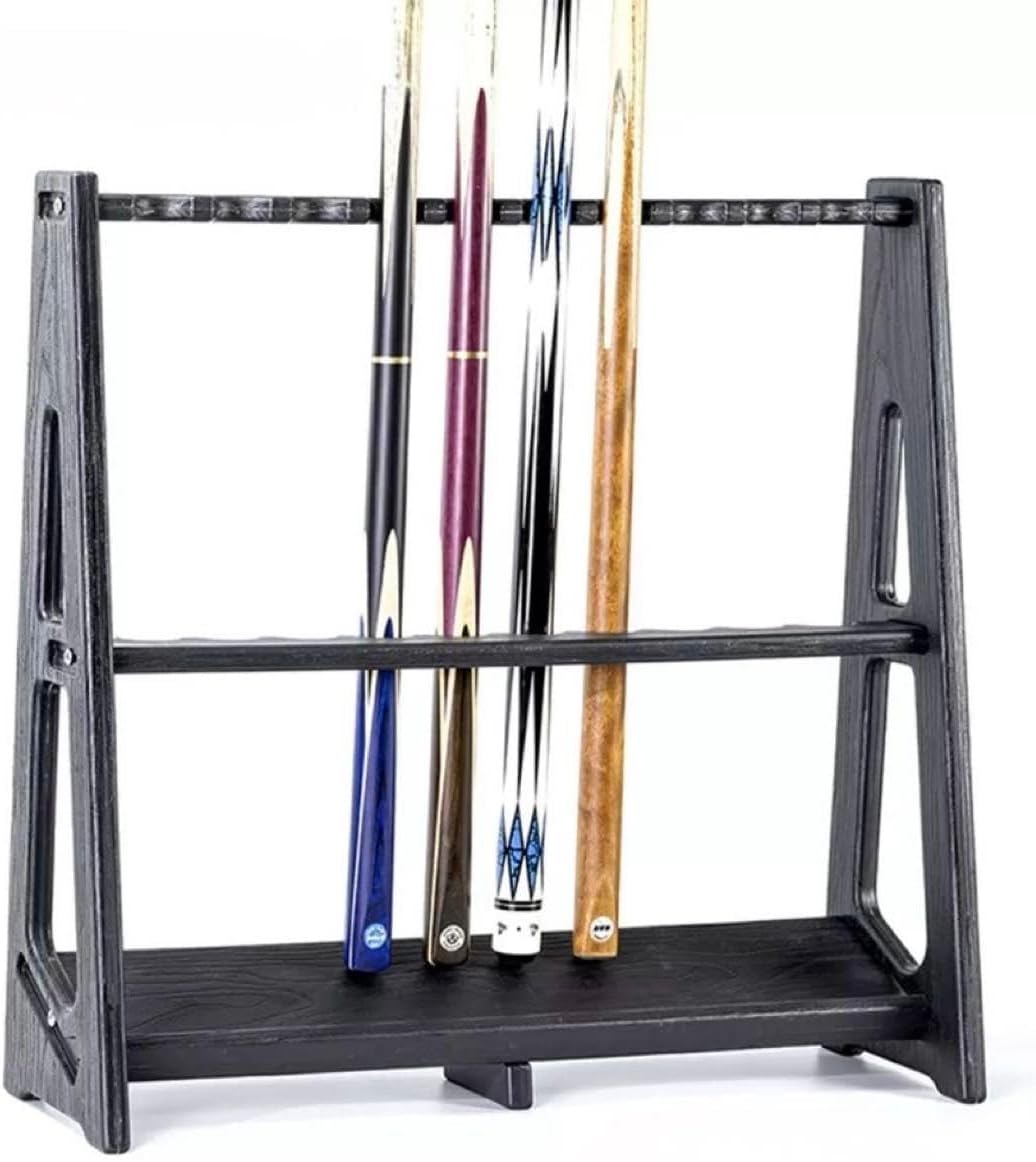 ビリヤード キュー スタンド 10本 収納 黒 木目 樹脂製 Amazon.co.jp