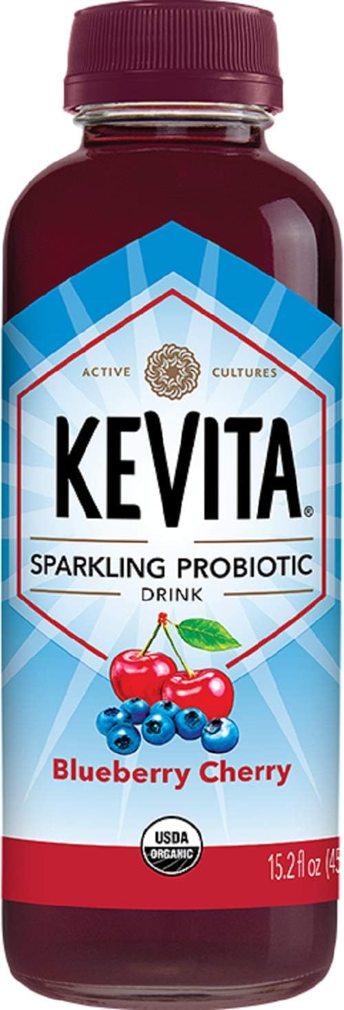Kevita Sparkling Probiotic Drink, Blueberry Cherry, 15.2 Ounce (pack Of 6)
