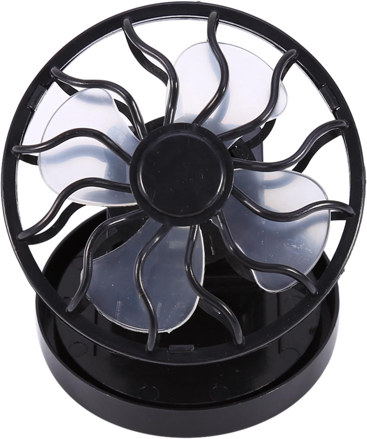 Estink Photo voltaic Powered Mini Clip On Fan, Electrical Air Conditioner Cooling Cell Fan, No Battery Wanted, Black, for Outside Journey, Tenting, Mountain climbing, Fishing, Golf