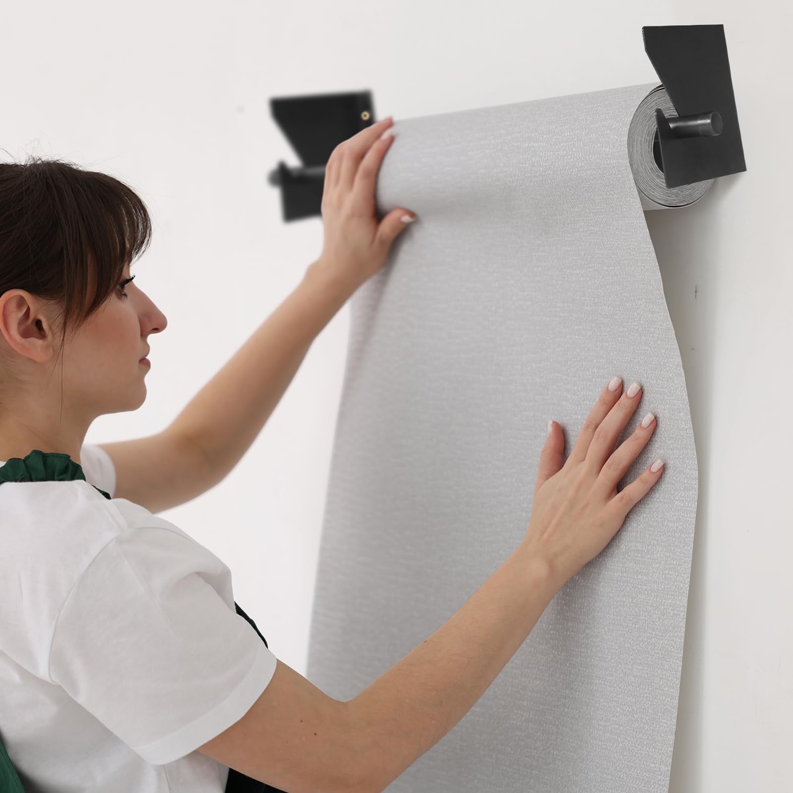 MorningRo 152,4 cm Papierrollenhalter, Geschenkpapier, Wandmontage, Rollenhalter, verstellbar, zuverlässig, Kraftpapierspender für Vinyl, Kraftpapier oder andere gerollte Materialien